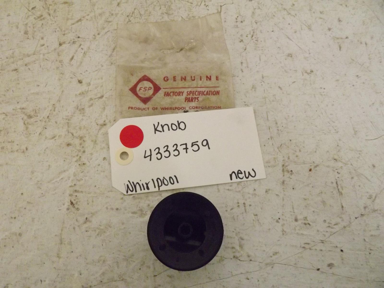 Whirlpool Range 4333759 Knob New Whirlpool Range 4333759 Knob New